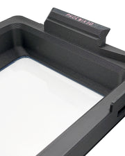 An offset, editorial view of a Phoenix Echo resin tray, a compatible replacement part for the Desktop Health Einstein.