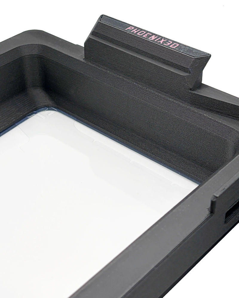 An offset, editorial view of a Phoenix Echo resin tray, a compatible replacement part for the Desktop Health Einstein.