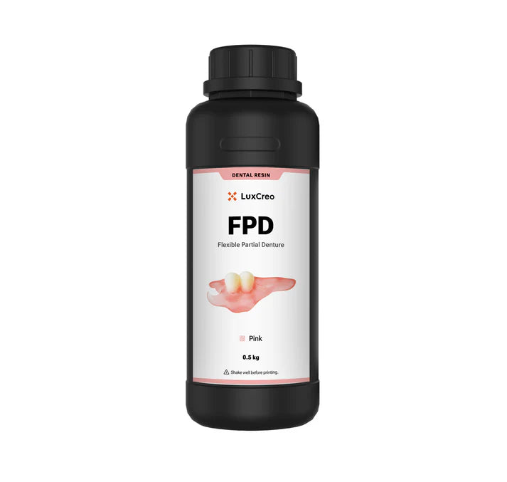 LuxCreo Flexible Partial Denture resin in pink, .5 kg