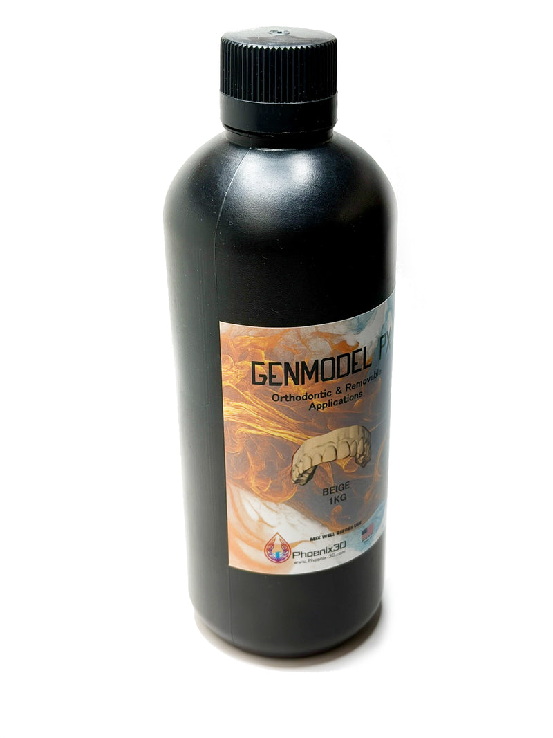 GenModel Px Resin on a light background. Sold and shipped by Phoenix 3D Supply in Redford, Michigan.