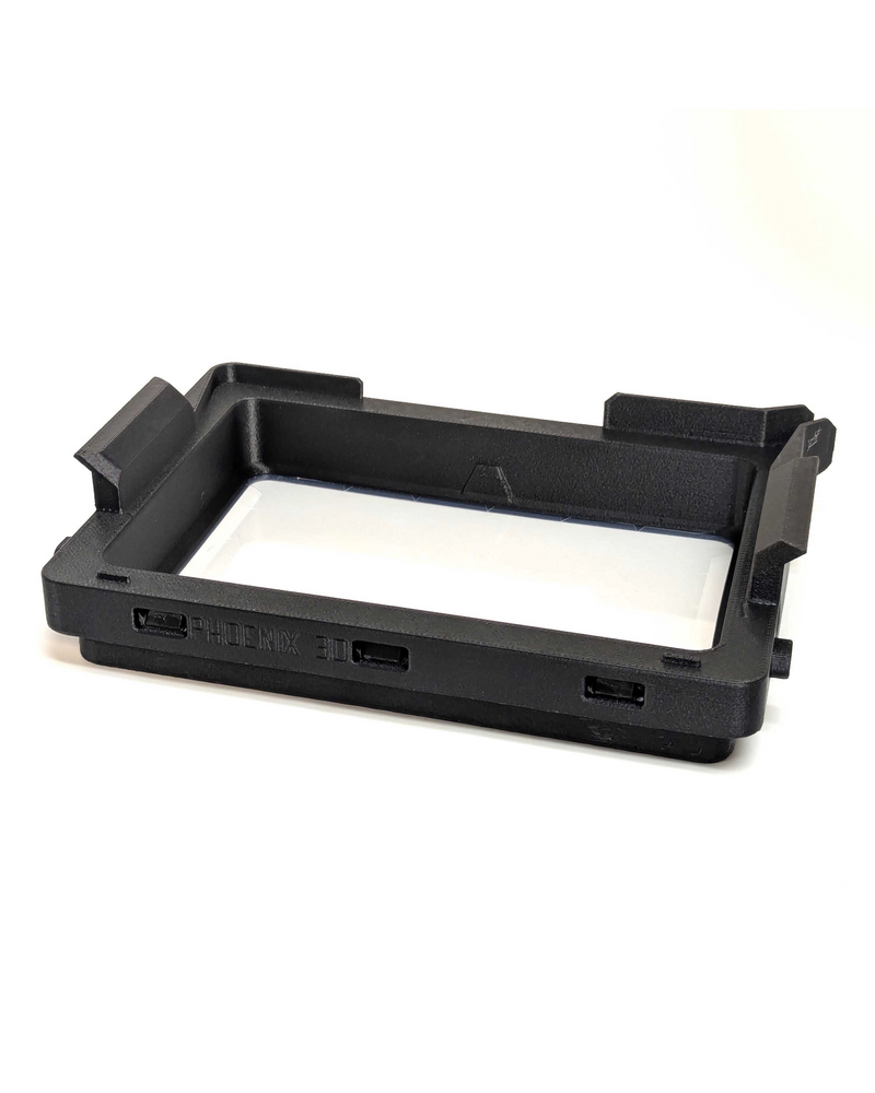 A front offset view of a Phoenix Echo resin tray, a compatible replacement part for the Desktop Health Einstein.