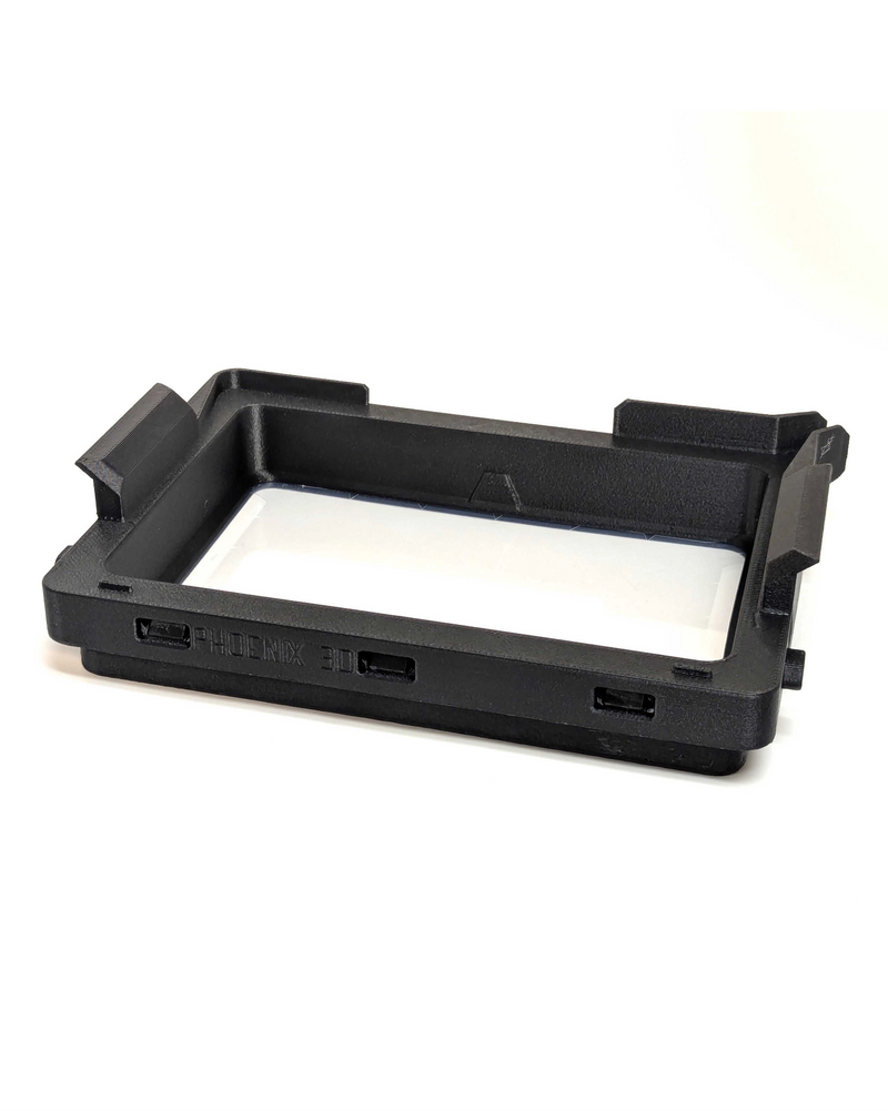 A front offset view of a Phoenix Echo resin tray, a compatible replacement part for the Desktop Health Einstein.